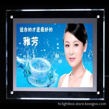 A1-A5 Acrylic Photo Frame Crystal Lightbox, Advertising Billboard for Cosmetic